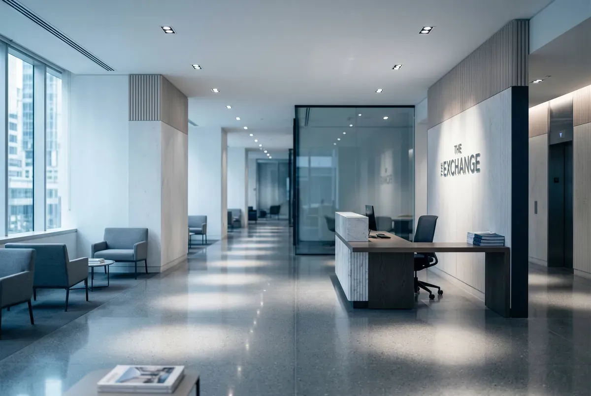 Avus-powered space reception area