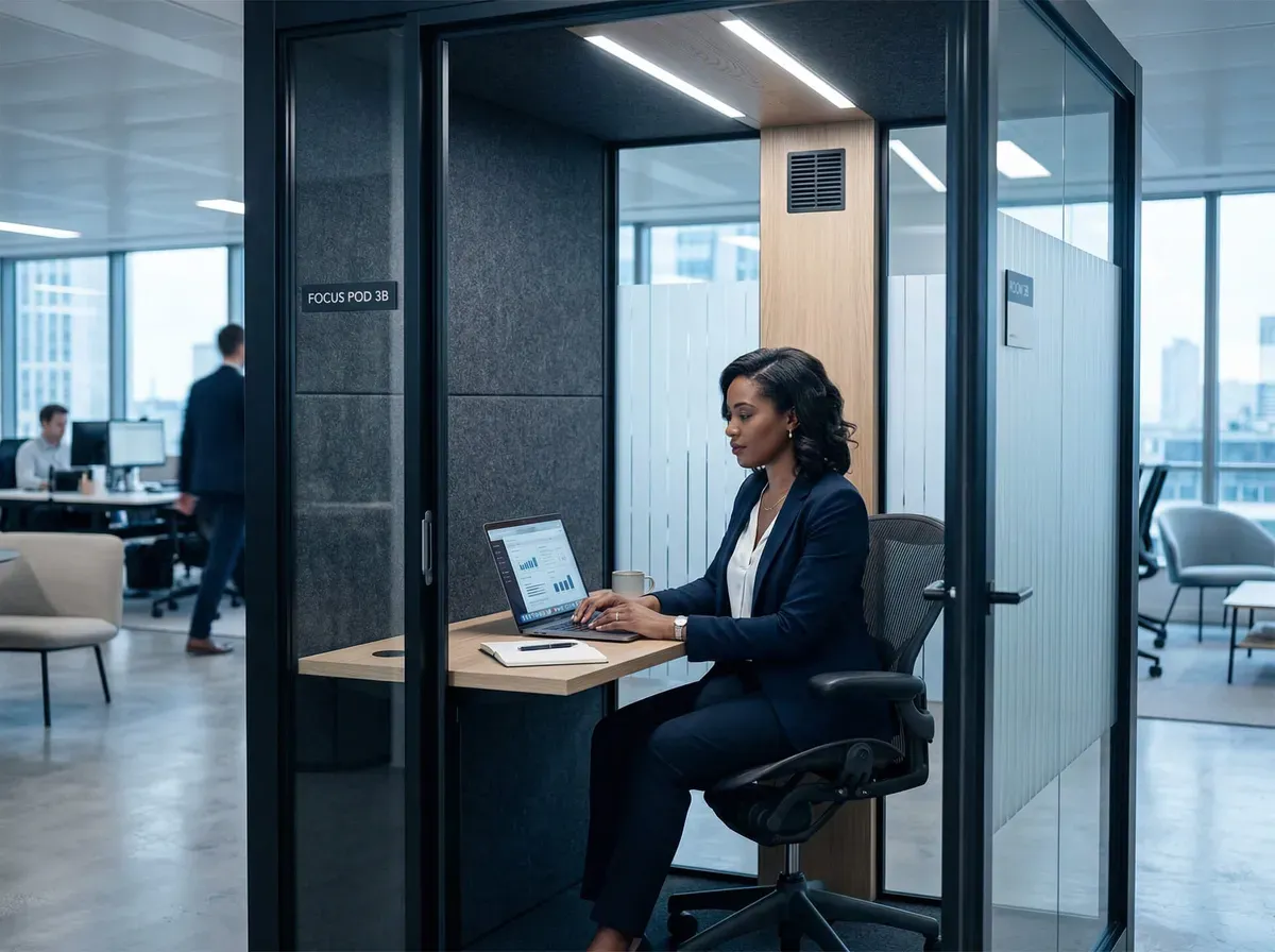A bookable private office space powered by Avus
